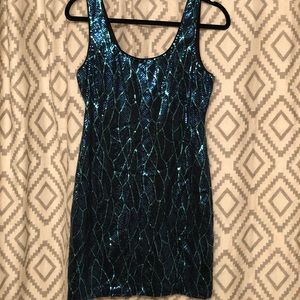Sparkly Party Dress | Lily Rose | Blue/Teal